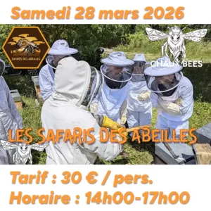 Public en tenue d'apiculteur