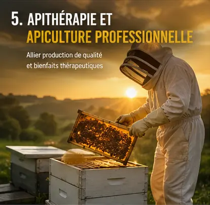 Apiculteur travaillant sur une ruche