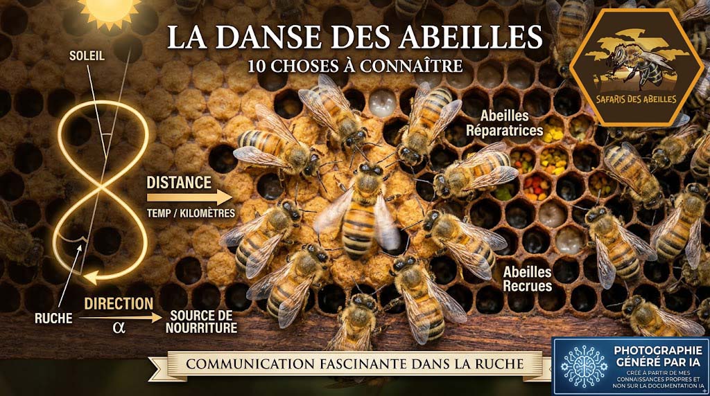 Abeilles lors de la danse des abeilles