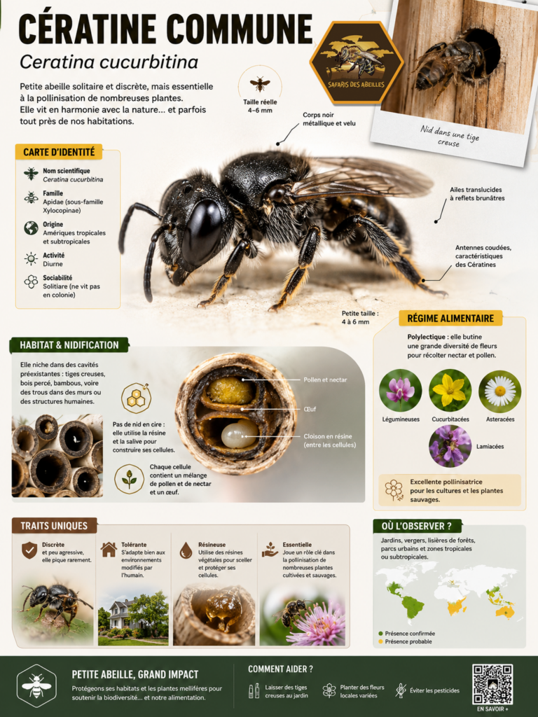 Fiche abeille Cératine commune