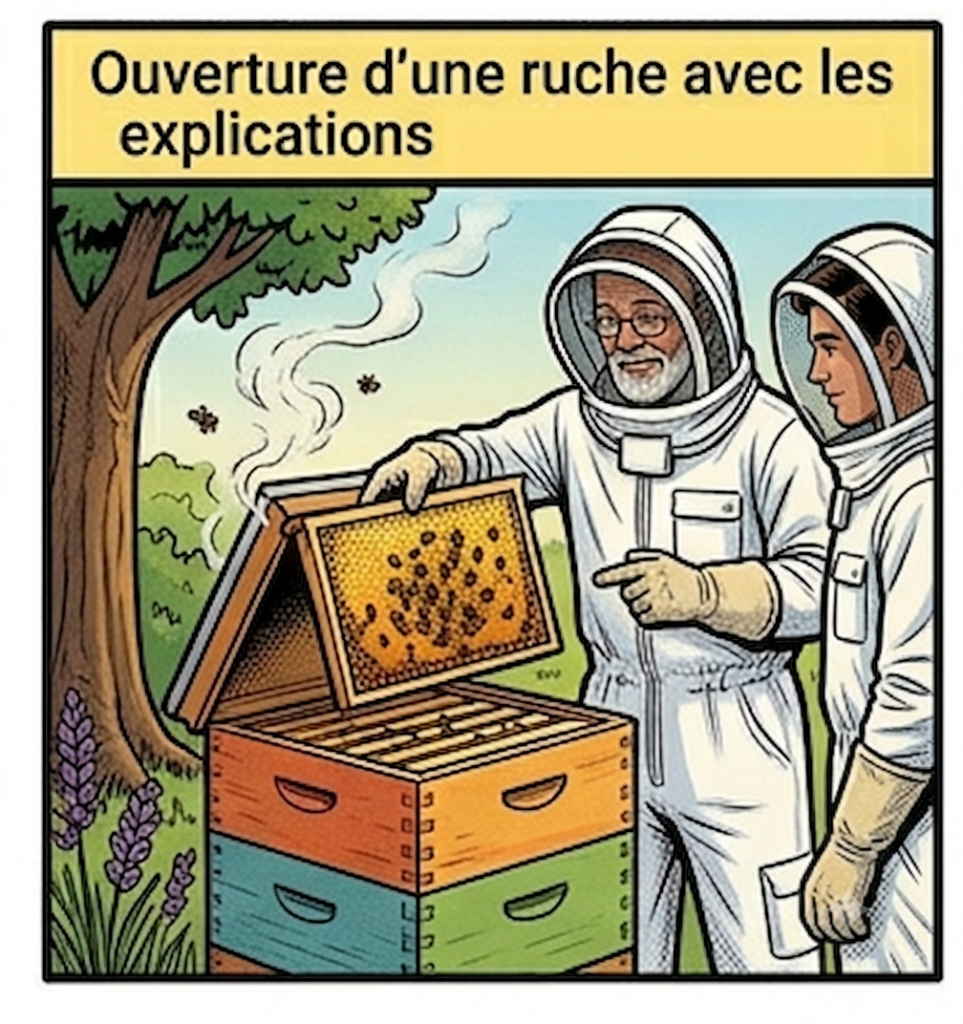 Ouverture d'une ruche style BD