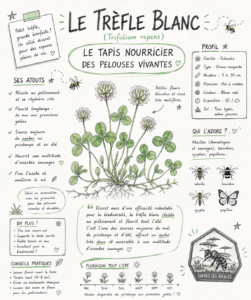 Le Trèfle blanc (Trifolium repens)