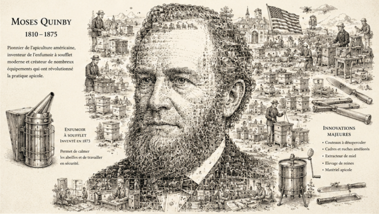Moses QUINBY (1810-1875) : Le maître des grands ruchers