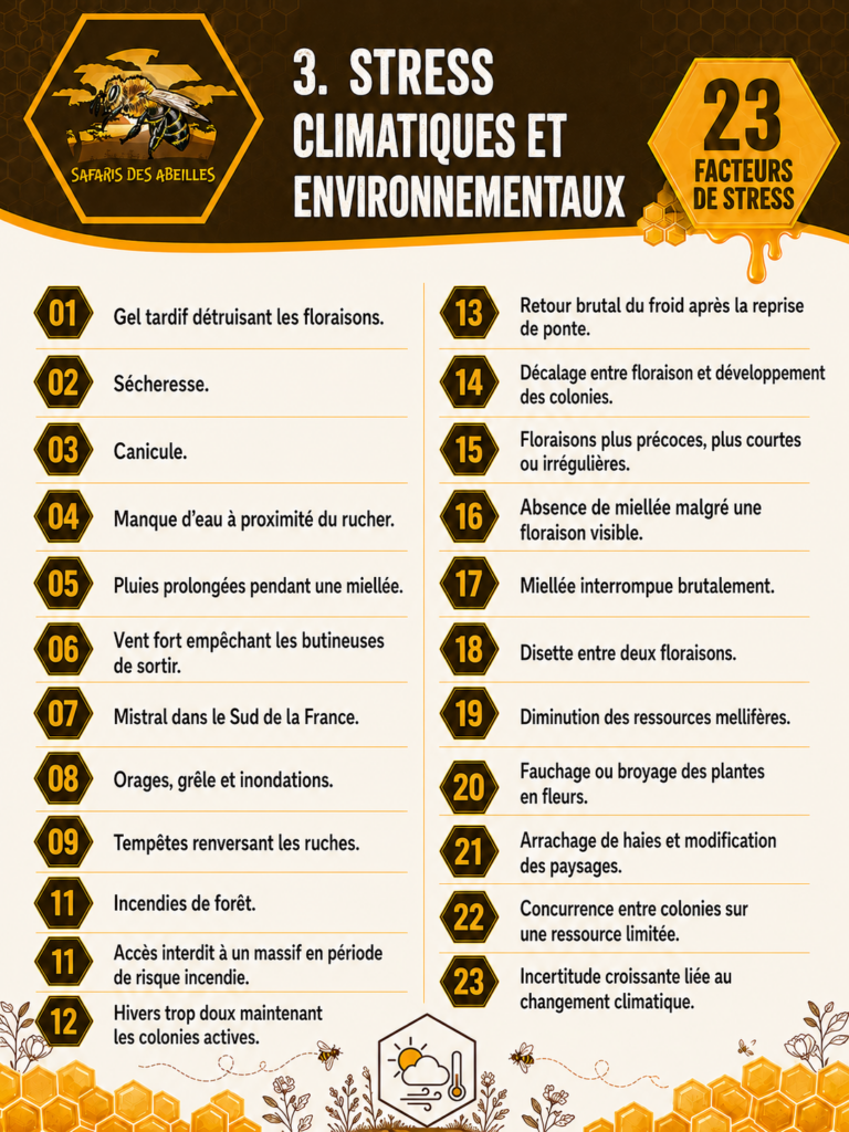 Les facteurs de stress de l'apiculteur : l'environnement