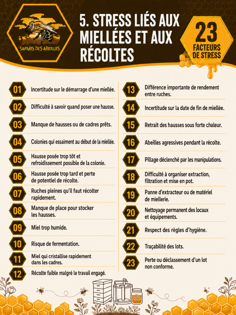 Les facteurs de stress de l'apiculteur : les miellées