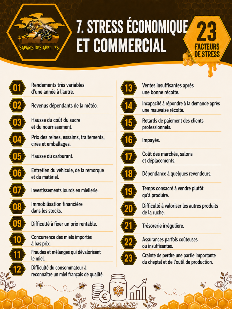 Les facteurs de stress de l'apiculteur : économique